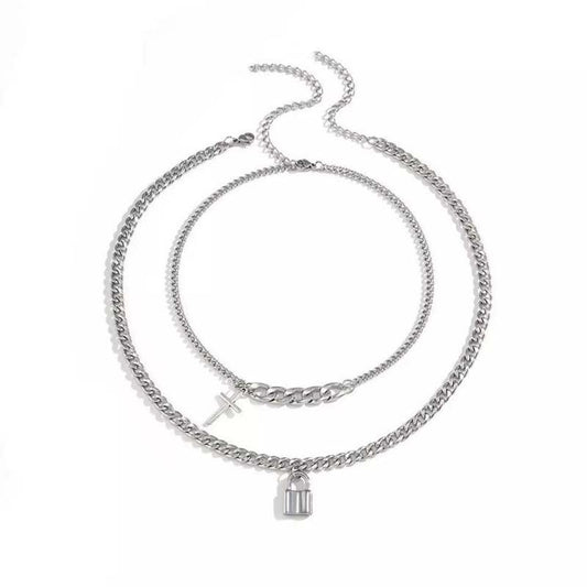 Cross Padlock Necklace