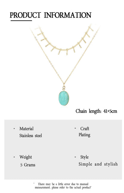 Bohemian Turquoise Pendant Necklace