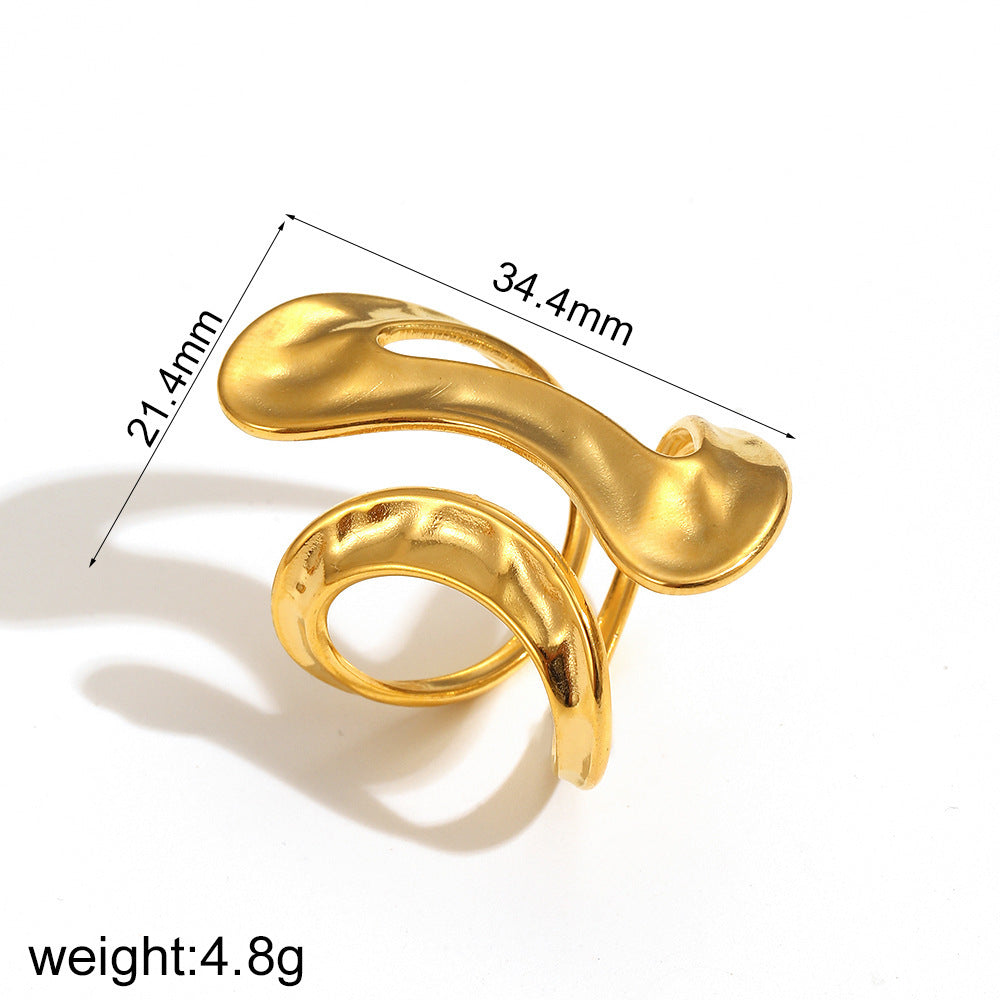 Irregular Adjustable Steel Ring