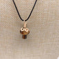 Winding Small Mushroom Natural Stone Necklaces