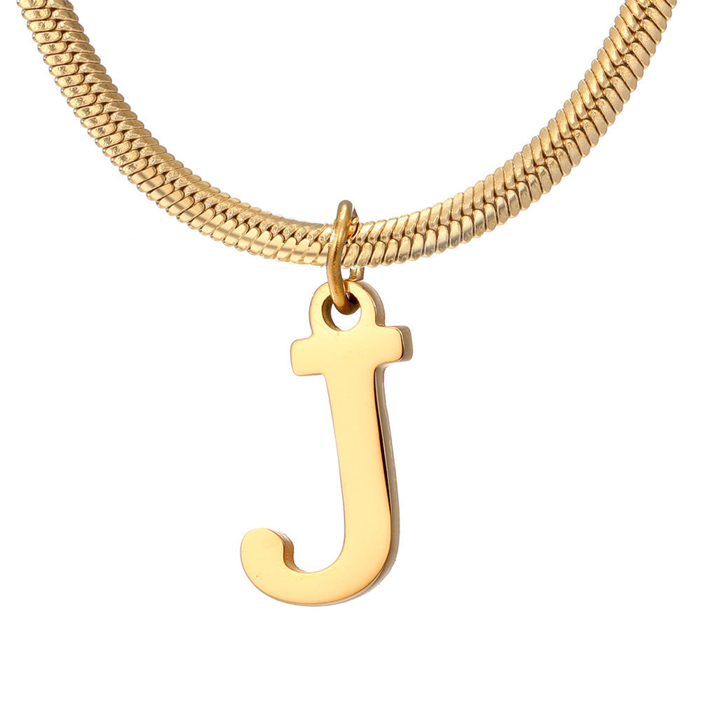 Minimalist A-Z Letter Pendant Necklace