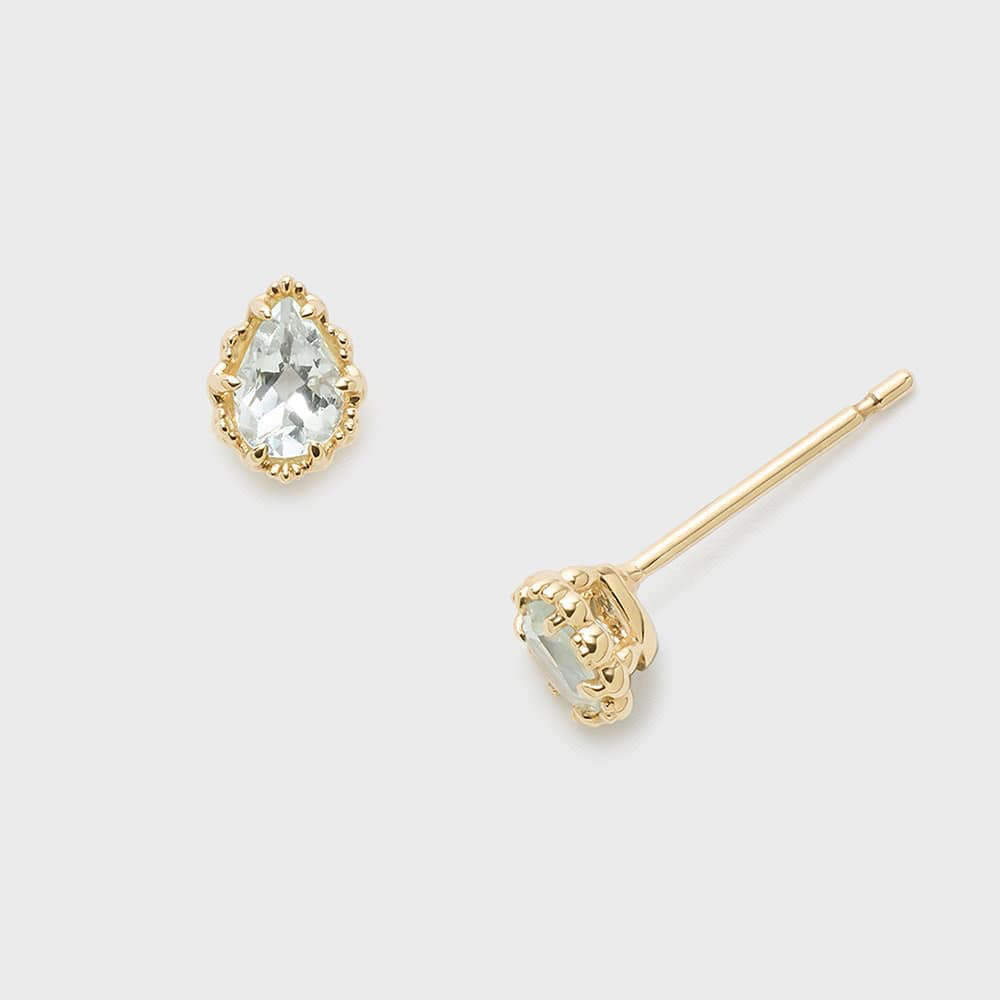 Aquamarine Blue Sky Flower Water Drop Hollow Corrugated Jewellery Set