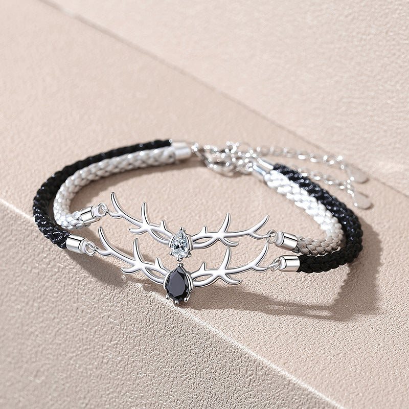 Sterling Silver Reindeer Horns Bracelet