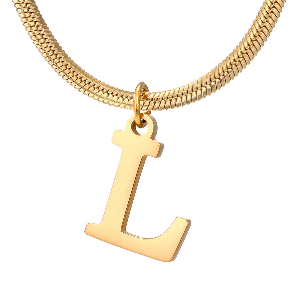 Minimalist A-Z Letter Pendant Necklace