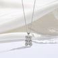 Bear Necklace with Micro-Inlaid Zircon
