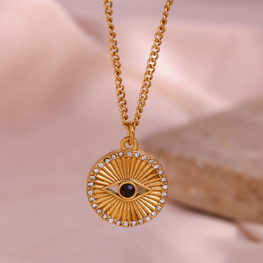 Minimalist Black Eyes Necklace