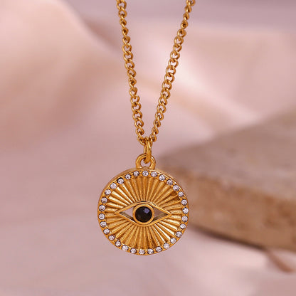 Minimalist Black Eyes Necklace