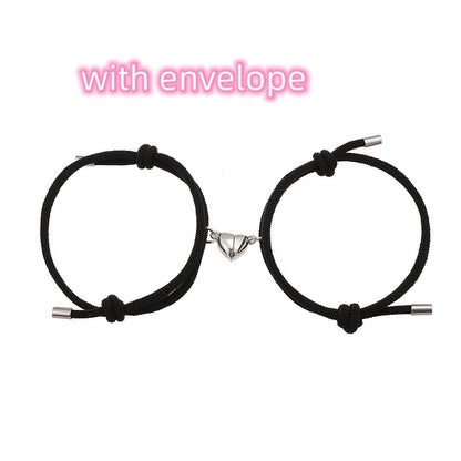 Simple Nylon Love Magnetic Bracelet