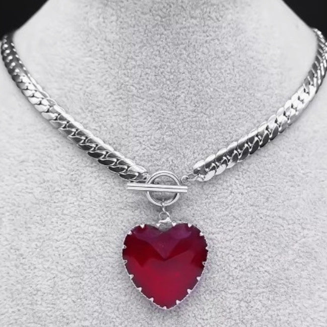 Spicy Love Heart Choker Necklace