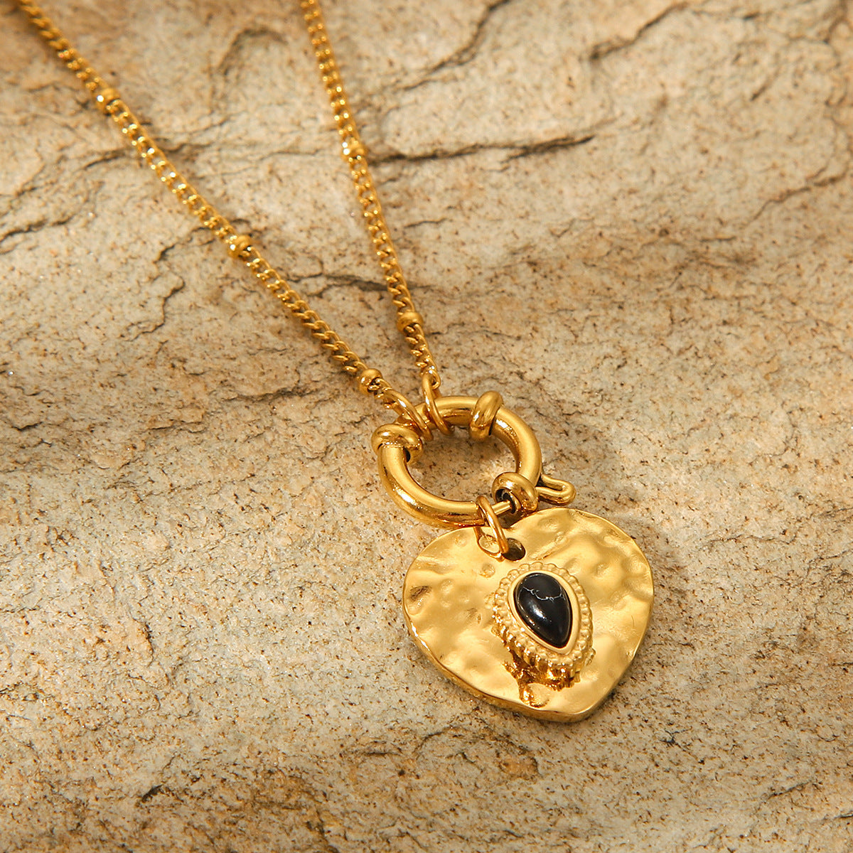 Vintage French Court Style Heart Pendant Necklace