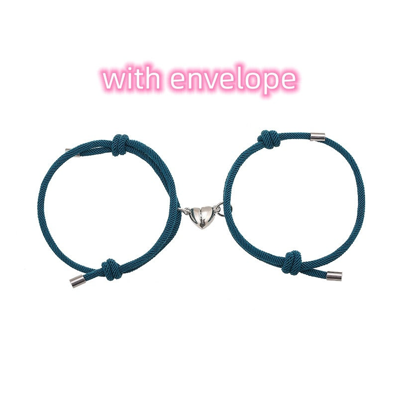 Simple Nylon Love Magnetic Bracelet