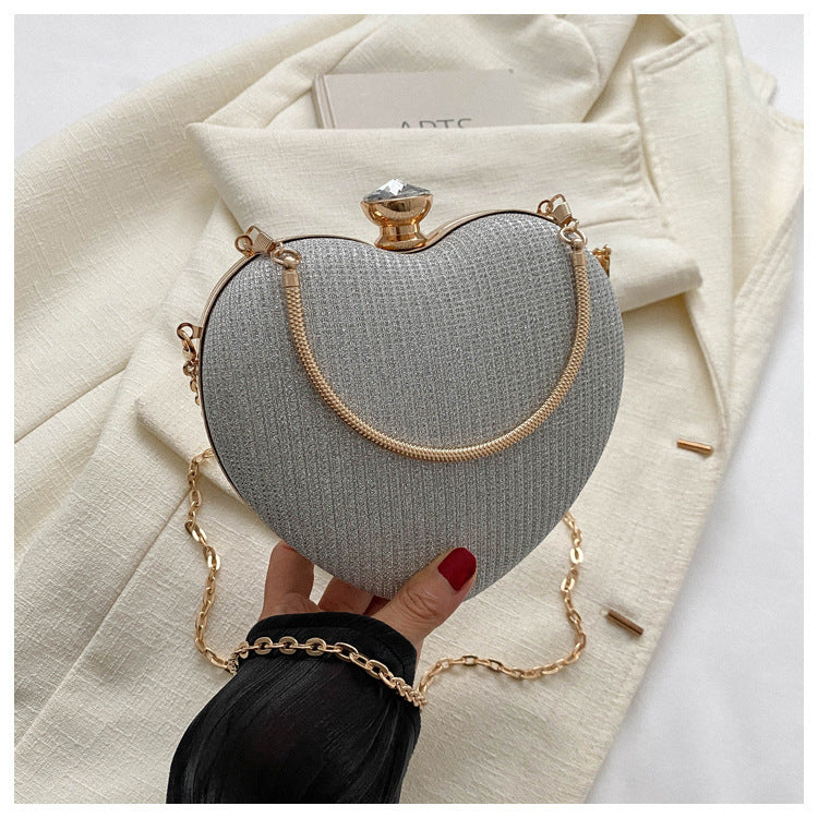 Heart-Shaped Evening Clutch Bag