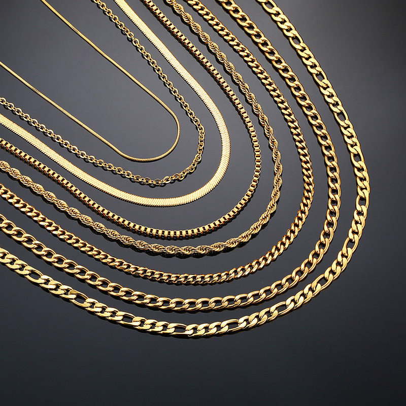 Six-Sided Grinding Cuban Chain Necklace