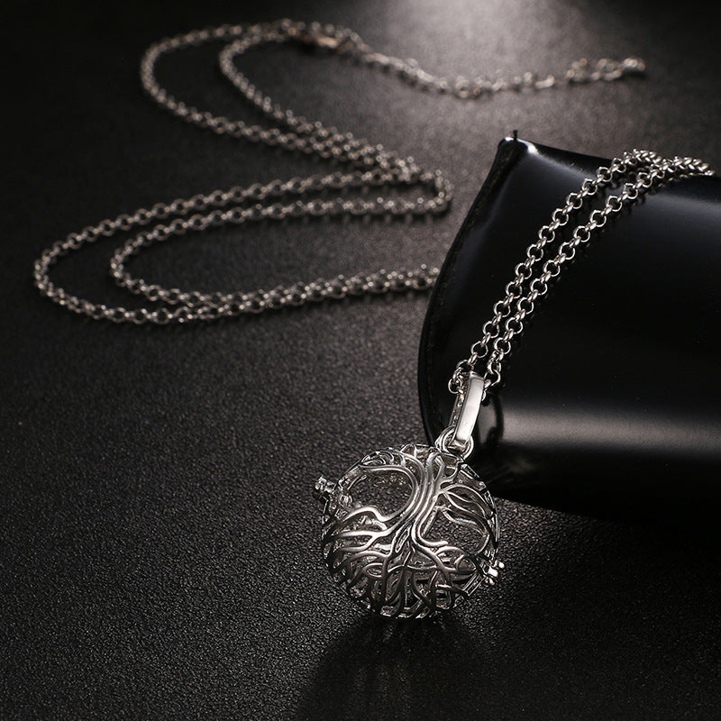 Tree of Life Perfume Locket Pendant Necklace