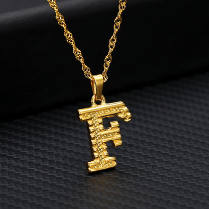 26 Letters Gold-Plated Pendant Necklace