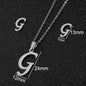 Stainless Steel Alphabet Necklace, 26 Initial Letters A–Z