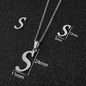 Stainless Steel Alphabet Necklace, 26 Initial Letters A–Z