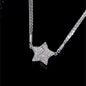 Magnetic Five-Pointed Star Necklace with Rhinestones