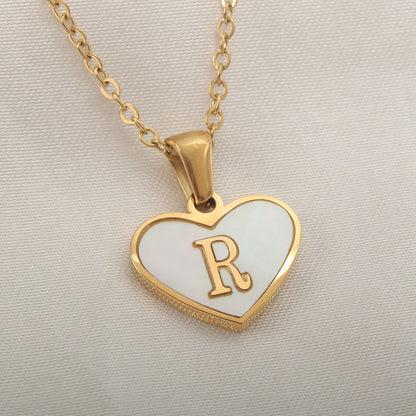 26 Letter Heart-Shaped Necklace