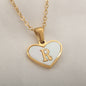 26 Letter Heart-Shaped Necklace