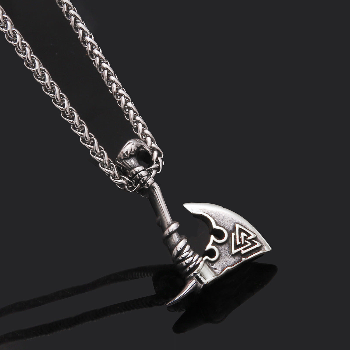 Stainless Steel Axe Pendant Necklace