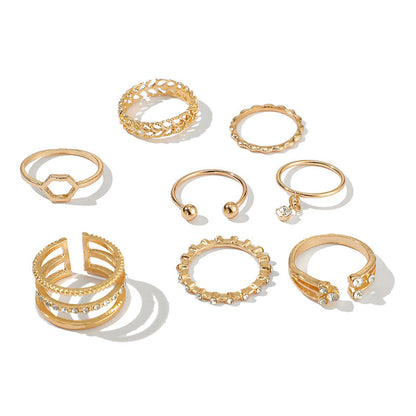Diamond Set of 8 rings