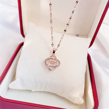 Perfume Bottle Pendant Zircon Necklaces