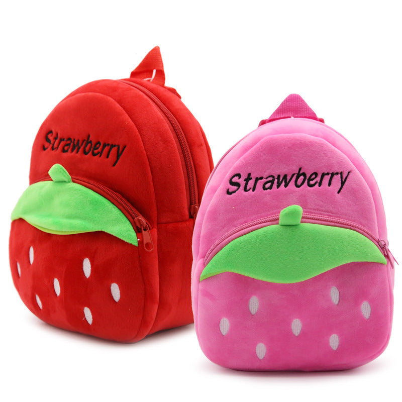 Strawberry Plush Backpack for Toddlers