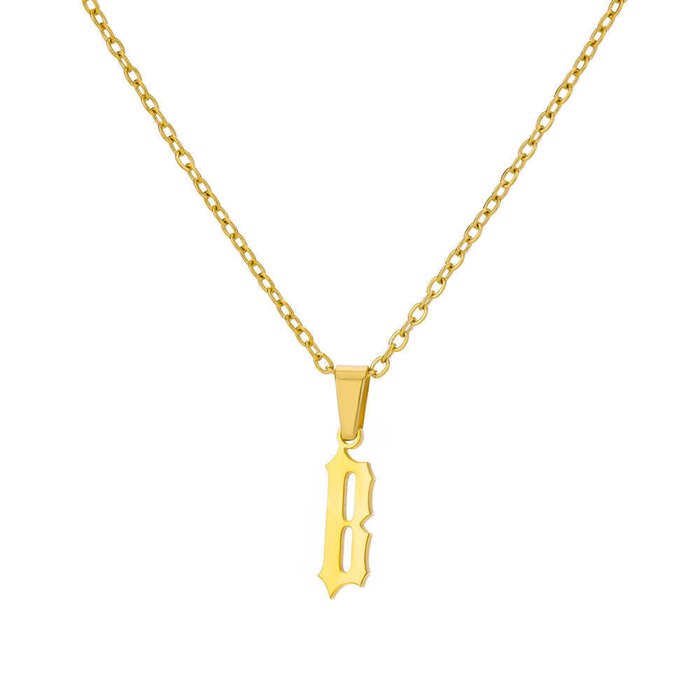 Funky A-Z Letter Pendant Necklace