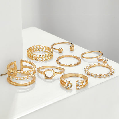 Diamond Set of 8 rings