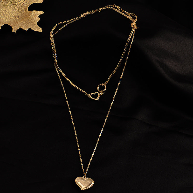 Love Heart Stacking Sweater Chain