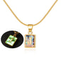 Luminous Pendant 26 Letter Square Necklace