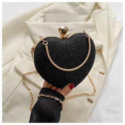 Heart-Shaped Evening Clutch Bag