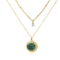 Natural Stone Pendant Layered Necklace
