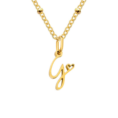 A-Z Personalized 26 Letter Pendant Necklace