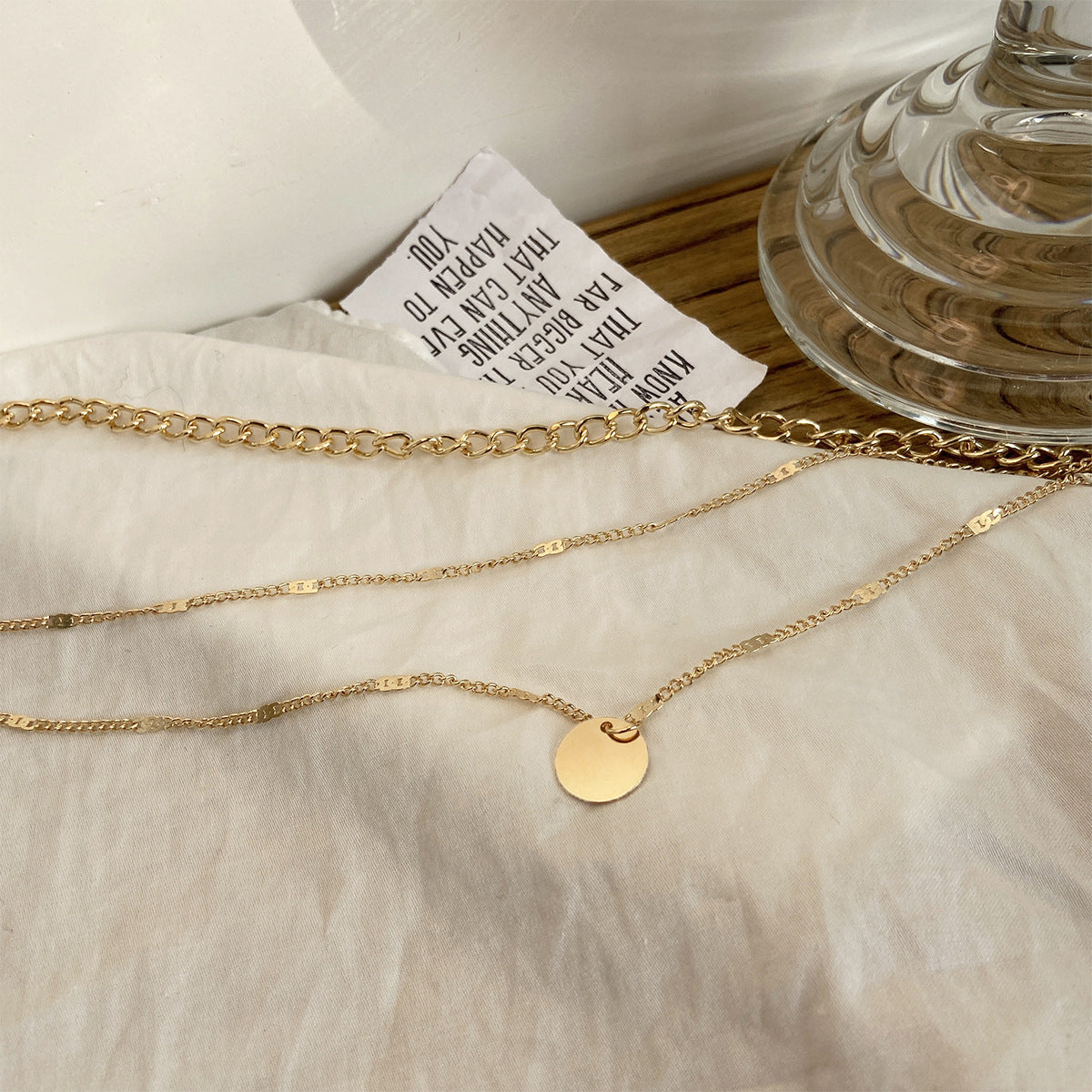 Small Disc Multi-Layer Necklace