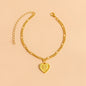 Gold Initial Letter Anklet for Women