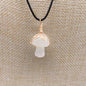 Winding Small Mushroom Natural Stone Necklaces