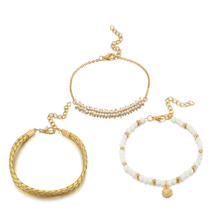 Bohemian 3 Piece Anklet Set
