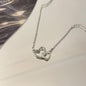 Ring Buckle Heart Clavicle Chain Necklace