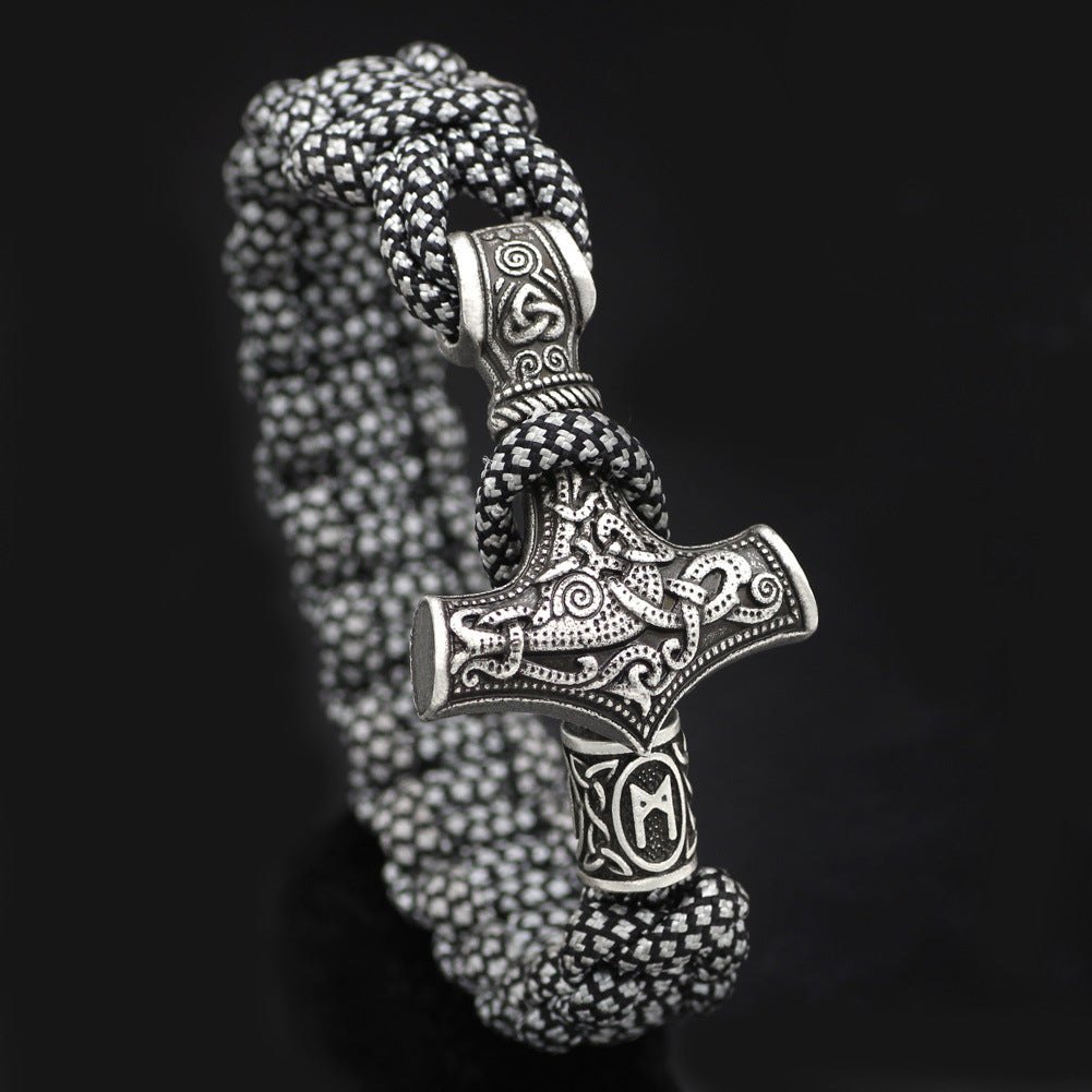 Vintage Thor’s Hammer Braided Bracelet