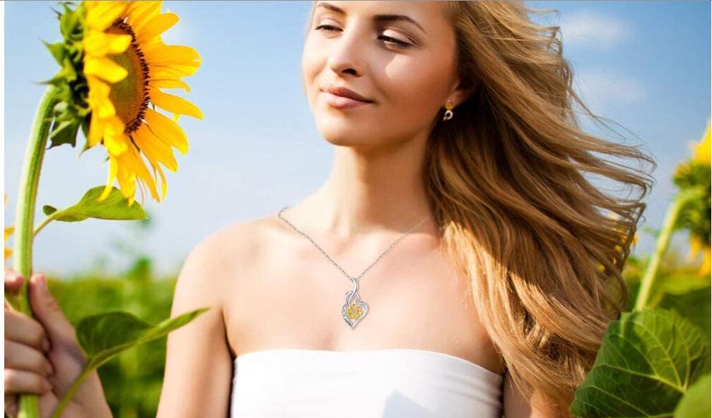 Sunshine Sunflower Pendant Necklace