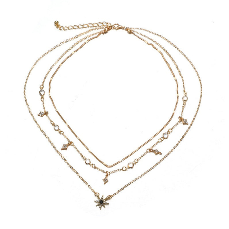 Multi-Layer Star Pendant Necklace