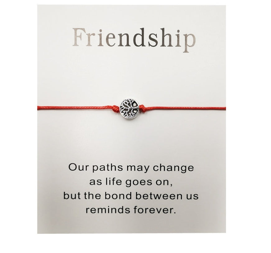 Adjustable Tree of Life Rope Bracelet