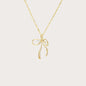 Bone Chain Bow Zircon Necklace & Earrings Set