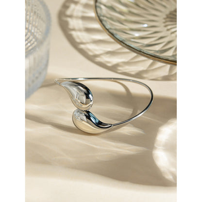 Irregular Water Drop Twist Adjustable Bangles