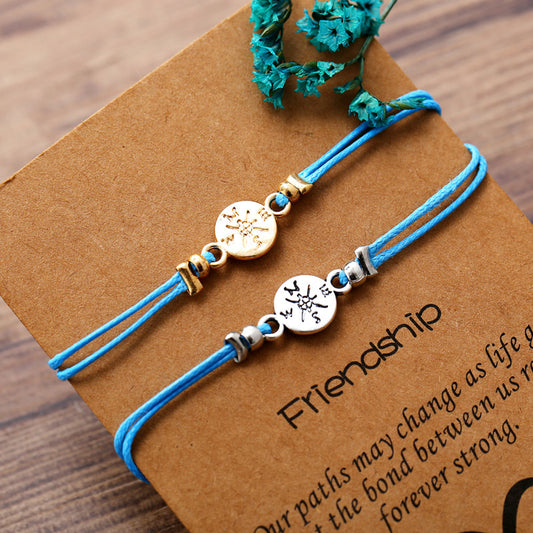Couple Compass Bracelet Gift Set