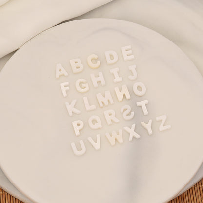 26 Letters White Shell Beaded Bracelet for Women