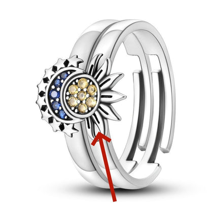 Sun and Moon Couple Rings