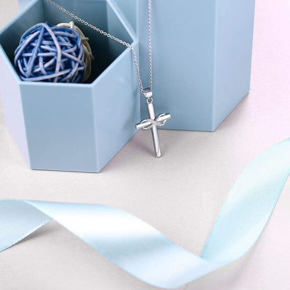 Cross with Infinity Sign Pendant Necklace